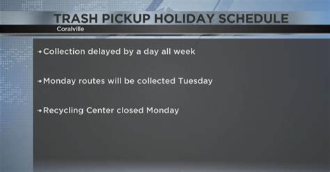 coralville garbage pickup schedule.